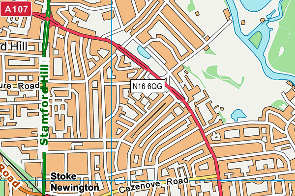 N16 6QG map - OS VectorMap District (Ordnance Survey) N16 6QG map - OS VectorMap District (Ordnance Survey)