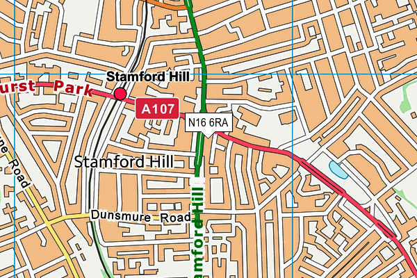 N16 6RA map - OS VectorMap District (Ordnance Survey) N16 6RA map - OS VectorMap District (Ordnance Survey)