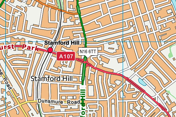 N16 6TT map - OS VectorMap District (Ordnance Survey) N16 6TT map - OS VectorMap District (Ordnance Survey)