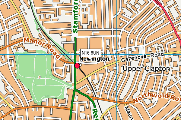 N16 6UN map - OS VectorMap District (Ordnance Survey) N16 6UN map - OS VectorMap District (Ordnance Survey)