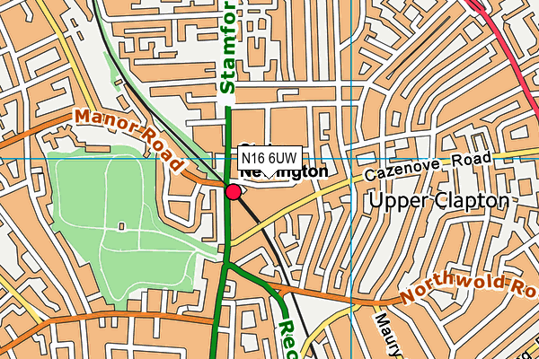 N16 6UW map - OS VectorMap District (Ordnance Survey) N16 6UW map - OS VectorMap District (Ordnance Survey)