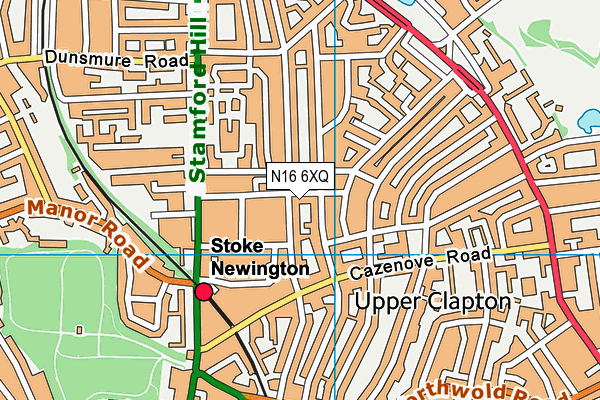 N16 6XQ map - OS VectorMap District (Ordnance Survey) N16 6XQ map - OS VectorMap District (Ordnance Survey)