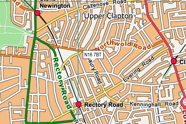 N16 7BT map - OS VectorMap District (Ordnance Survey) N16 7BT map - OS VectorMap District (Ordnance Survey)