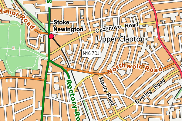 N16 7DJ map - OS VectorMap District (Ordnance Survey) N16 7DJ map - OS VectorMap District (Ordnance Survey)