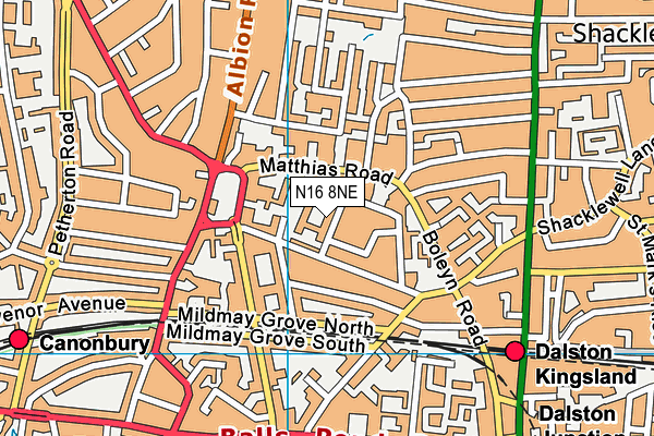 N16 8NE map - OS VectorMap District (Ordnance Survey) N16 8NE map - OS VectorMap District (Ordnance Survey)
