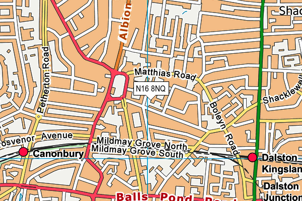 N16 8NQ map - OS VectorMap District (Ordnance Survey) N16 8NQ map - OS VectorMap District (Ordnance Survey)