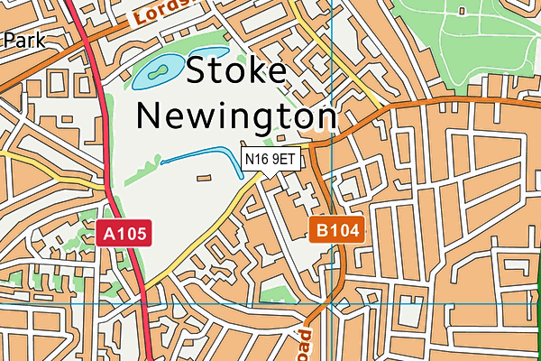N16 9ET map - OS VectorMap District (Ordnance Survey) N16 9ET map - OS VectorMap District (Ordnance Survey)