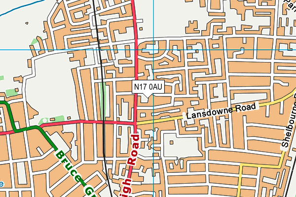 N17 0AU map - OS VectorMap District (Ordnance Survey) N17 0AU map - OS VectorMap District (Ordnance Survey)