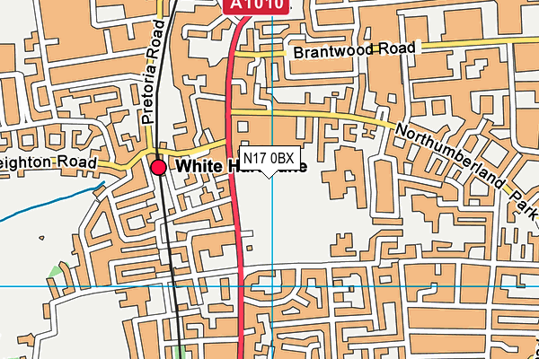 N17 0BX map - OS VectorMap District (Ordnance Survey) N17 0BX map - OS VectorMap District (Ordnance Survey)