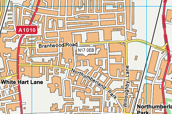 N17 0EB map - OS VectorMap District (Ordnance Survey) N17 0EB map - OS VectorMap District (Ordnance Survey)