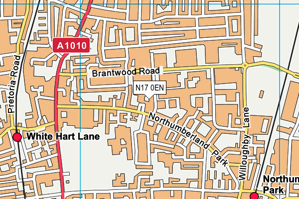 N17 0EN map - OS VectorMap District (Ordnance Survey)