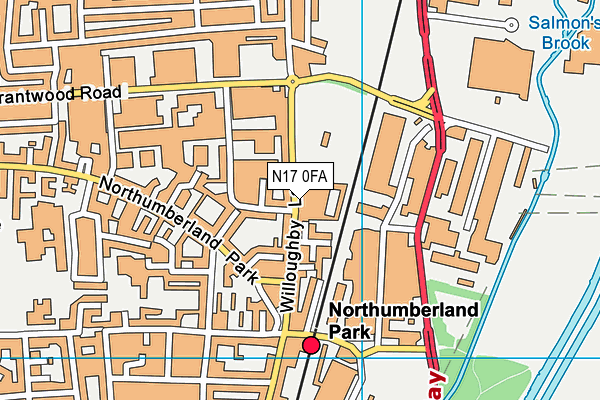 N17 0FA map - OS VectorMap District (Ordnance Survey) N17 0FA map - OS VectorMap District (Ordnance Survey)