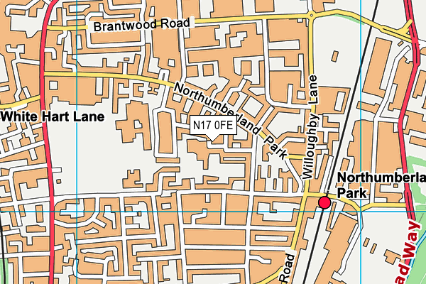 N17 0FE map - OS VectorMap District (Ordnance Survey) N17 0FE map - OS VectorMap District (Ordnance Survey)
