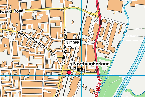 N17 0FF map - OS VectorMap District (Ordnance Survey) N17 0FF map - OS VectorMap District (Ordnance Survey)