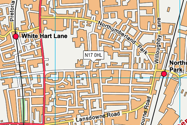 N17 0HL map - OS VectorMap District (Ordnance Survey) N17 0HL map - OS VectorMap District (Ordnance Survey)