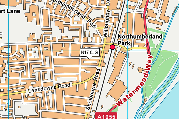N17 0JG map - OS VectorMap District (Ordnance Survey) N17 0JG map - OS VectorMap District (Ordnance Survey)