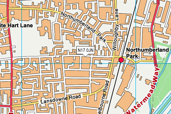 N17 0JN map - OS VectorMap District (Ordnance Survey) N17 0JN map - OS VectorMap District (Ordnance Survey)