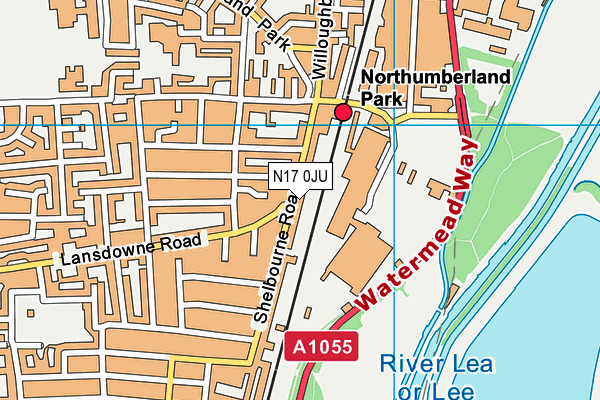 N17 0JU map - OS VectorMap District (Ordnance Survey) N17 0JU map - OS VectorMap District (Ordnance Survey)