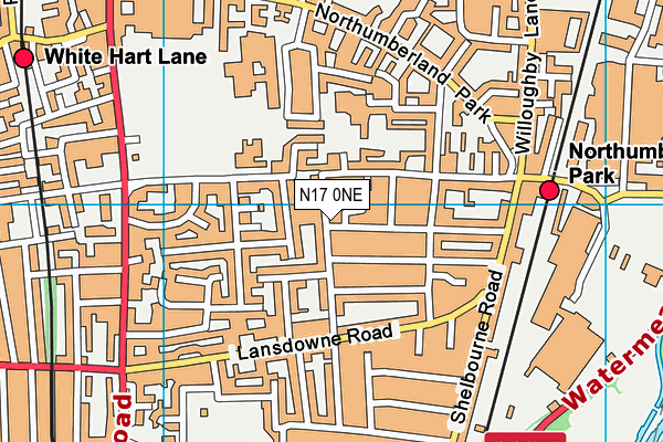 N17 0NE map - OS VectorMap District (Ordnance Survey) N17 0NE map - OS VectorMap District (Ordnance Survey)