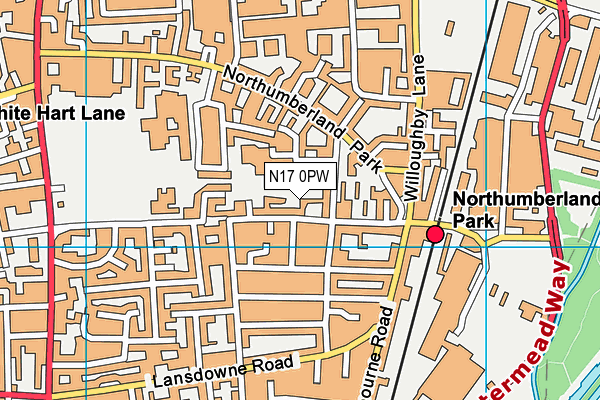 N17 0PW map - OS VectorMap District (Ordnance Survey) N17 0PW map - OS VectorMap District (Ordnance Survey)
