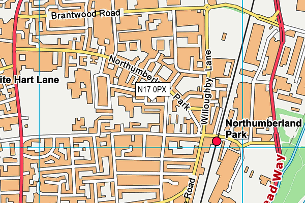 N17 0PX map - OS VectorMap District (Ordnance Survey) N17 0PX map - OS VectorMap District (Ordnance Survey)