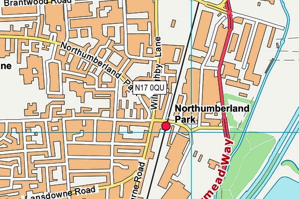 N17 0QU map - OS VectorMap District (Ordnance Survey) N17 0QU map - OS VectorMap District (Ordnance Survey)
