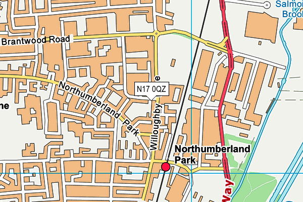 N17 0QZ map - OS VectorMap District (Ordnance Survey) N17 0QZ map - OS VectorMap District (Ordnance Survey)