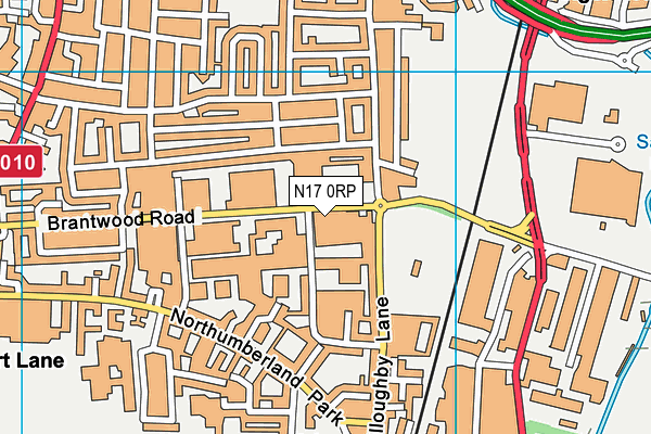 N17 0RP map - OS VectorMap District (Ordnance Survey) N17 0RP map - OS VectorMap District (Ordnance Survey)