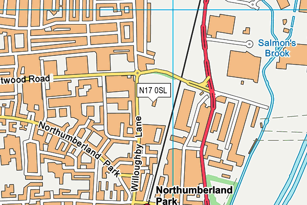 N17 0SL map - OS VectorMap District (Ordnance Survey) N17 0SL map - OS VectorMap District (Ordnance Survey)