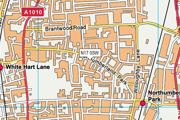 N17 0SW map - OS VectorMap District (Ordnance Survey) N17 0SW map - OS VectorMap District (Ordnance Survey)