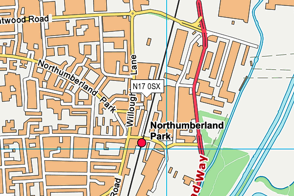 N17 0SX map - OS VectorMap District (Ordnance Survey) N17 0SX map - OS VectorMap District (Ordnance Survey)