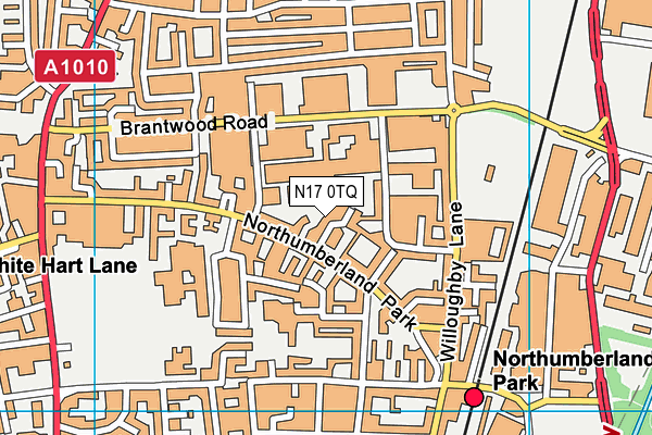 N17 0TQ map - OS VectorMap District (Ordnance Survey) N17 0TQ map - OS VectorMap District (Ordnance Survey)