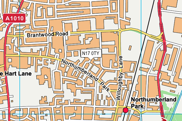 N17 0TY map - OS VectorMap District (Ordnance Survey) N17 0TY map - OS VectorMap District (Ordnance Survey)