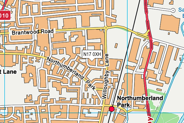N17 0XH map - OS VectorMap District (Ordnance Survey) N17 0XH map - OS VectorMap District (Ordnance Survey)