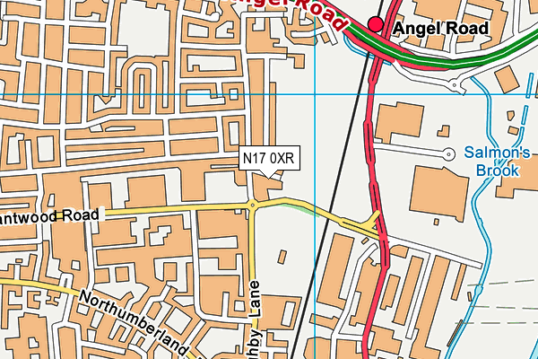 N17 0XR map - OS VectorMap District (Ordnance Survey) N17 0XR map - OS VectorMap District (Ordnance Survey)