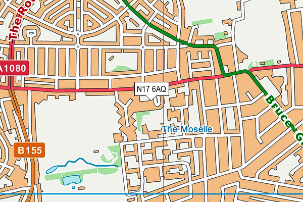 N17 6AQ map - OS VectorMap District (Ordnance Survey) N17 6AQ map - OS VectorMap District (Ordnance Survey)
