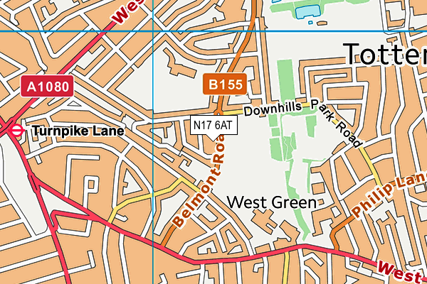 N17 6AT map - OS VectorMap District (Ordnance Survey) N17 6AT map - OS VectorMap District (Ordnance Survey)