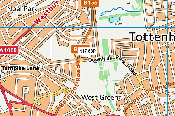 N17 6BP map - OS VectorMap District (Ordnance Survey) N17 6BP map - OS VectorMap District (Ordnance Survey)