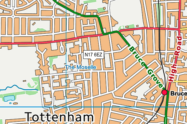 N17 6EZ map - OS VectorMap District (Ordnance Survey) N17 6EZ map - OS VectorMap District (Ordnance Survey)