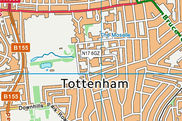 N17 6GZ map - OS VectorMap District (Ordnance Survey) N17 6GZ map - OS VectorMap District (Ordnance Survey)