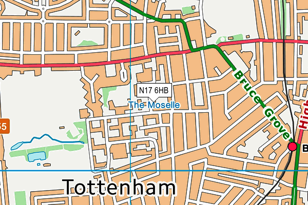 N17 6HB map - OS VectorMap District (Ordnance Survey)