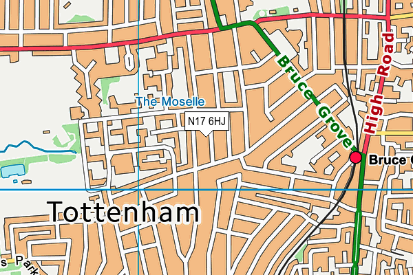 N17 6HJ map - OS VectorMap District (Ordnance Survey) N17 6HJ map - OS VectorMap District (Ordnance Survey)