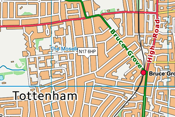 N17 6HP map - OS VectorMap District (Ordnance Survey) N17 6HP map - OS VectorMap District (Ordnance Survey)