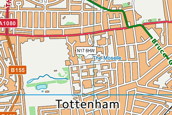 N17 6HW map - OS VectorMap District (Ordnance Survey) N17 6HW map - OS VectorMap District (Ordnance Survey)