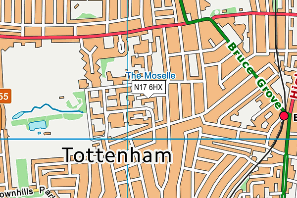 N17 6HX map - OS VectorMap District (Ordnance Survey) N17 6HX map - OS VectorMap District (Ordnance Survey)