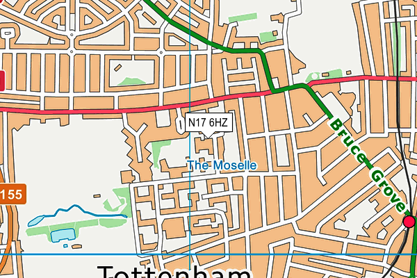 N17 6HZ map - OS VectorMap District (Ordnance Survey) N17 6HZ map - OS VectorMap District (Ordnance Survey)