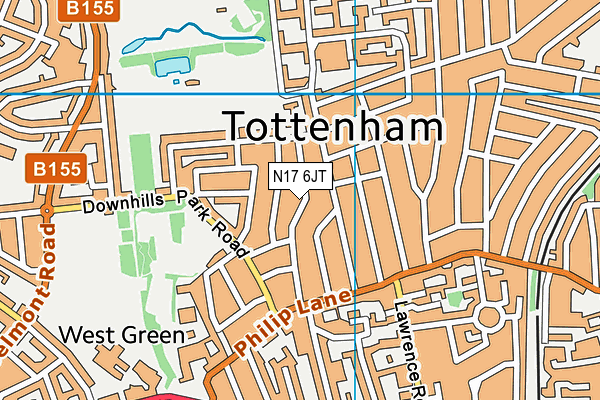 N17 6JT map - OS VectorMap District (Ordnance Survey) N17 6JT map - OS VectorMap District (Ordnance Survey)