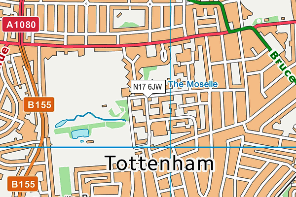 N17 6JW map - OS VectorMap District (Ordnance Survey) N17 6JW map - OS VectorMap District (Ordnance Survey)