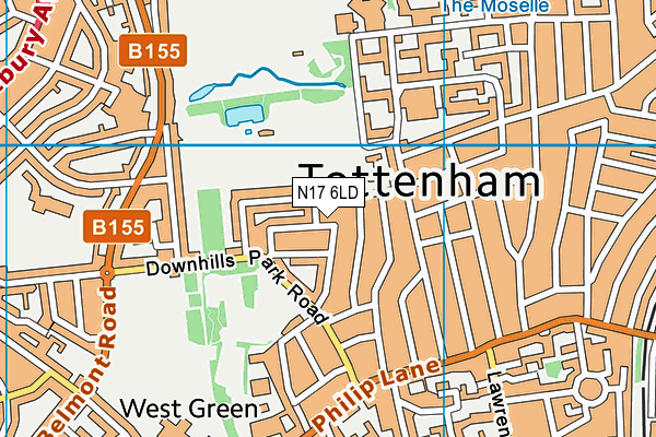 N17 6LD map - OS VectorMap District (Ordnance Survey) N17 6LD map - OS VectorMap District (Ordnance Survey)