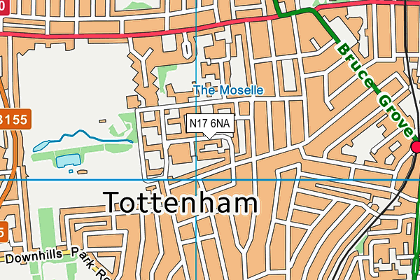 N17 6NA map - OS VectorMap District (Ordnance Survey) N17 6NA map - OS VectorMap District (Ordnance Survey)